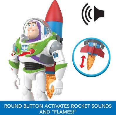 Інтерактивна фігурка Базз Лайтер Disney Pixar Toy Story Rocket Rescue Buzz з реактетою і звуками (HTR73)