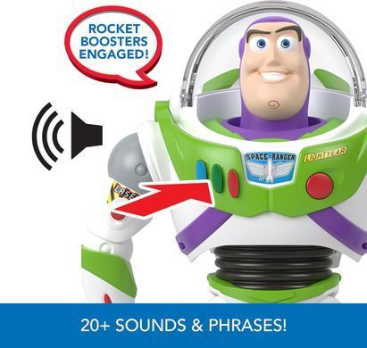 Інтерактивна фігурка Базз Лайтер Disney Pixar Toy Story Rocket Rescue Buzz з реактетою і звуками (HTR73)