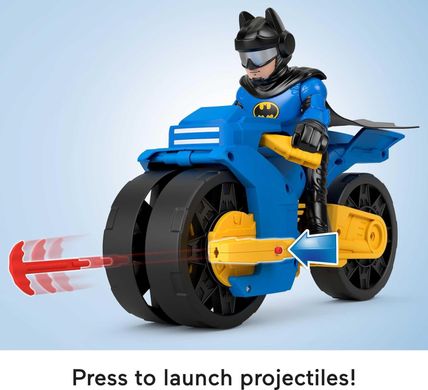 Игровой набор Бэтмен Fisher-Price Imaginext DC Super Friends Batcyle XL & Batman Лига Справедливости Бэтцикл - мотоцикл (HNM32)