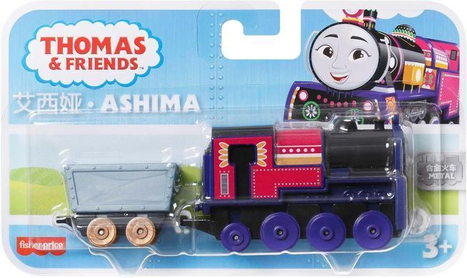 Паравозик Fisher-Price Thomas & Friends Ashima Metal Engine Ашима &mdash; металева локомотивка з вагоном (HNN20)