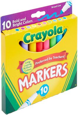 Набір маркерів  Crayola Broad Line Markers, Bold & Bright Colors 10 штук (58-7725)