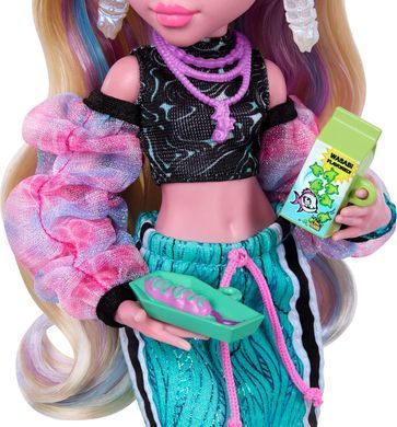 Лялька Monster High Lagoona Blue у кроп-топі та спортивній максі-спідниці з улюбленицею рибкою Neptuna (JHK33)