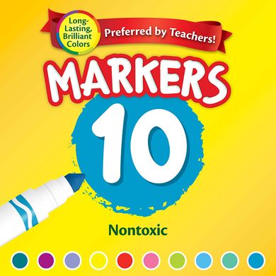 Набір маркерів  Crayola Broad Line Markers, Bold & Bright Colors 10 штук (58-7725)