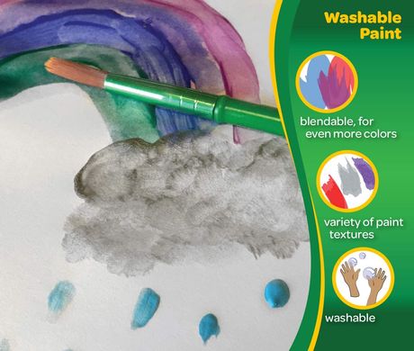 Набір змиваючих фарб Crayola Washable Glitter Paint  Гуаш 2 набора в наборі 6 кольорів (54-2312)