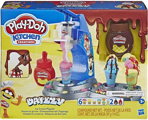 Ігровий набір з пластеліном Play-Doh Kitchen Creations Drizzy Ice Cream Морозиво з глазур'ю (E6688)