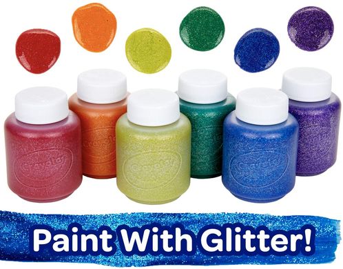 Набір змиваючих фарб Crayola Washable Glitter Paint  Гуаш 2 набора в наборі 6 кольорів (54-2312)