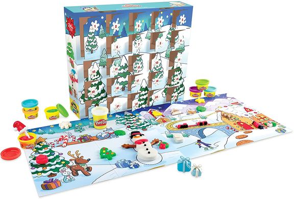 Игровой набор пластелина Play-Doh Advent Calendar Рождественский Адвент календарь (F2377)