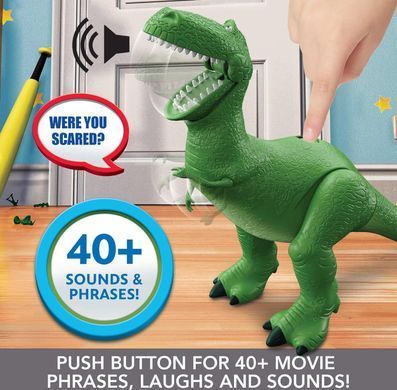 Інтерактивна ігрова фігурка динозавра Т Рекса Disney Pixar Toy Story Roarin' Laughs Rex Interactive Talking Історія іграшок (HMM12