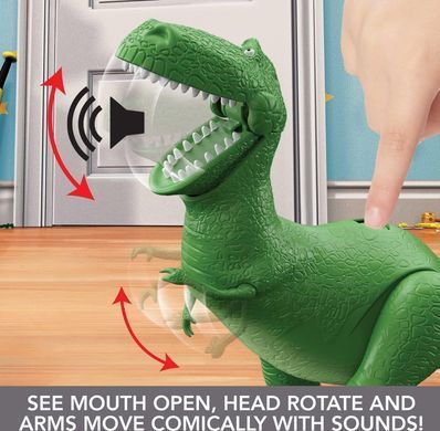 Інтерактивна ігрова фігурка динозавра Т Рекса Disney Pixar Toy Story Roarin' Laughs Rex Interactive Talking Історія іграшок (HMM12