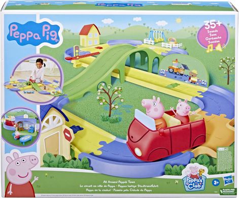 Ігровий набір Трек Peppa Pig All Around Peppa’s Town Навколо міста Свинки Пеппи із звуком (F4822)