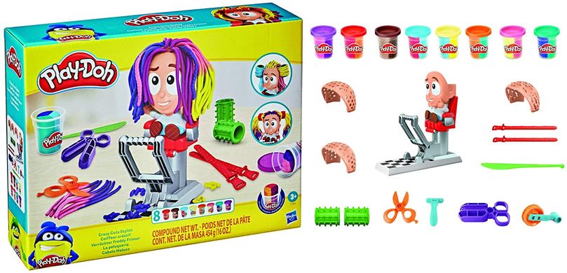 Ігровий набір із пластеліном Play-Doh Crazy Cuts Stylist Божевільні зачіски (F1260)