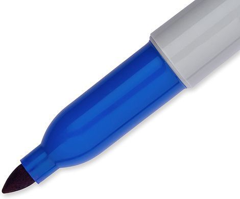 Маркеры перманентные Sharpie Permanent Markers, Fine Point  Синий 12 шт. (&lrm;30003)