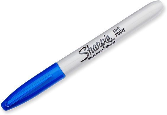 Маркеры перманентные Sharpie Permanent Markers, Fine Point  Синий 12 шт. (&lrm;30003)