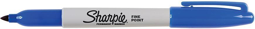 Маркеры перманентные Sharpie Permanent Markers, Fine Point  Синий 12 шт. (&lrm;30003)