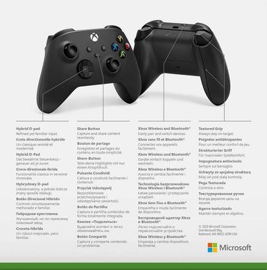 Беспроводной контроллер Xbox Wireless Controller Carbon Black Геймпад (QAT -000090)