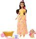 Кукла Mattel Disney Princess Belle, Beauty and the Beast, Белль с песиком, аксессуары, изменение цвета (JFC42)