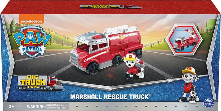 Машинка-трансформер з фігуркою Маршала Spin Master Paw Patrol Big Truck Pup’s Marshall Transforming Щенячий патруль (6065531)