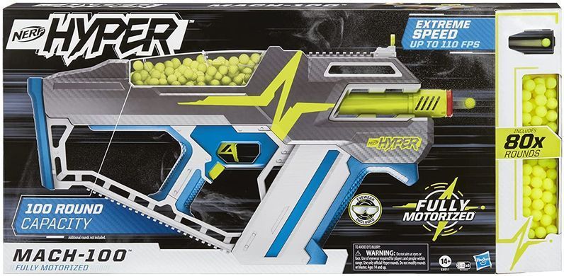 Бластер Nerf Hyper Mach-100 Fully Motorized Blaster (E8911)