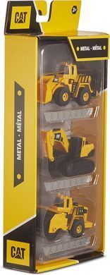 Набір металевих машинок CAT Construction Little Machines Metal Dump Truck/Cement Mixer/Grader Metal  Міні-техніка 3 шт (82273)