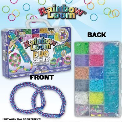 Мега-комбинированный набор Rainbow Loom Duo Combo with Jewel Rubber Bands для плетения браслетов (812317025825)