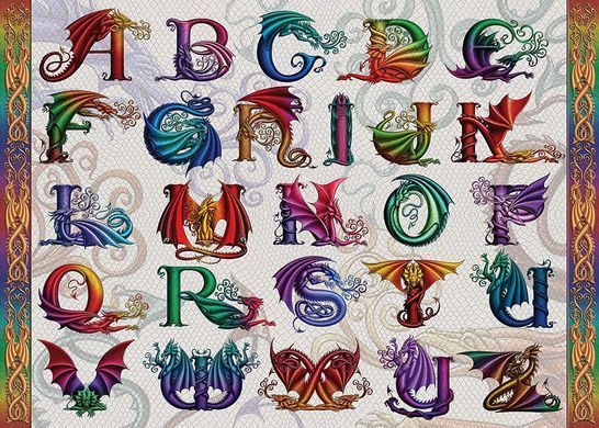 Пазл Ravensburger Dragon Alphabet  Алфавит дракона 1000 шт. (&lrm;16814)