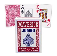 Игральные карты Maverick Jumbo Index - Poker Size Красный (717520450078)