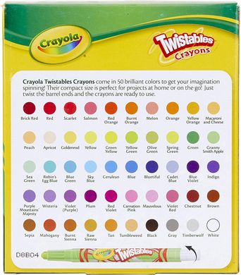 Набор восковых карандашей Crayola Twistables Crayons 50 шт (‎52-3420)