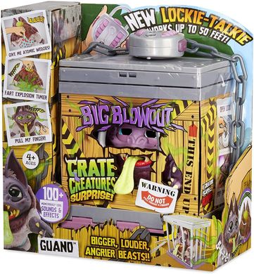 Интерактивная игрушка Crate Creatures Surprise Big Blowout, Guano Монстр Гуано свет, звук (553847)