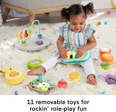 Ігровий центр Fisher-Price 3-в-1 "Чарівні хіти" &ndash; столик для активностей із музикою, світлом і розвиваючими іграми (194735147830)