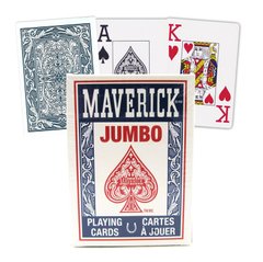 Игральные карты Maverick Jumbo Index - Poker Size Синий  (0041187012066)