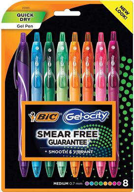 Набір кольорових гелевих ручок BIC Gel-Ocity Quick Dry 0.7 мм , 8 шт (B0744D6P4V)