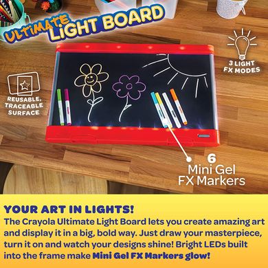 Доска для рисования с подсветкой Crayola Ultimate Light Board Drawing Tablet Красный (747237)