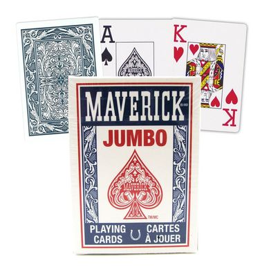 Гральні карти Maverick Jumbo Index - Poker Size Синій (0041187012066)