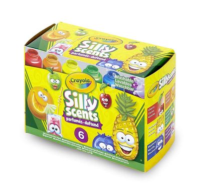 Набір ароматизованих фарб Crayola Silly Scents Washable Kids Paint Гуаш 6 шт х 59 мл (54-2392) (10-538958)