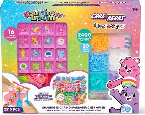 Набор для плетения браслетов Rainbow Loom Care Bears 16 подвесок, более 2500 деталей (812317027157)