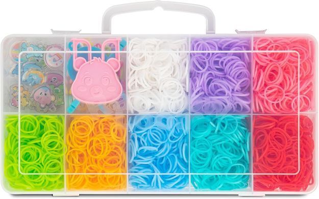 Набор для плетения браслетов Rainbow Loom Care Bears 16 подвесок, более 2500 деталей (812317027157)