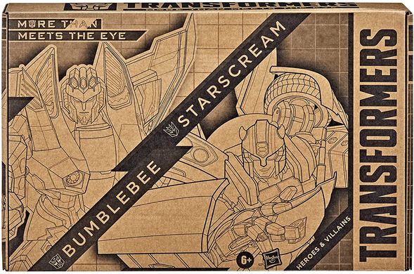 Ігровий набір трансформаторів Transformers Heroes and Villains Bumblebee and Starscream (F5443)