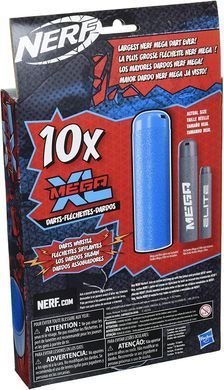 Набор стрел Nerf Mega XL Dart Refill 10 штук (F1597)