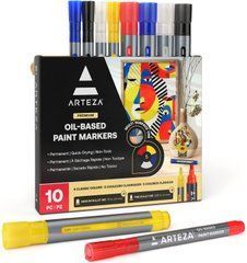 Маркеры перманентные на масляной основе Arteza Oil-Based Paint Markers 1.3 - 2.5 мм. 10 шт. (&lrm;&lrm;&lrm;&lrm;&lrm;ARTZ-4186)