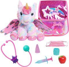 Іграшка м'яка Barbie Dreamtopia Unicorn Doctor Єдиноріг з набором лікаря (62767)