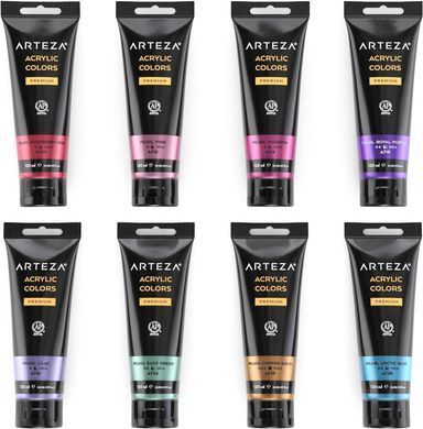 Акриловые перламутровые краски Arteza Metallic Acrylic Paint Профессиональная серия 120 мл (&lrm;&lrm;ARTZ-3516)
