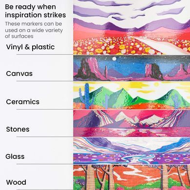 Маркеры перманентные на масляной основе Arteza Oil-Based Paint Markers 1.3 - 2.5 мм. 10 шт. (&lrm;&lrm;&lrm;&lrm;&lrm;ARTZ-4186)