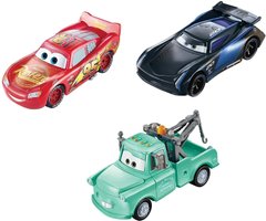 Игровой набор машинок Mattel Disney and Pixar Cars Color Changers Lightning McQueen, Mater & Jackson Storm (GPB03)