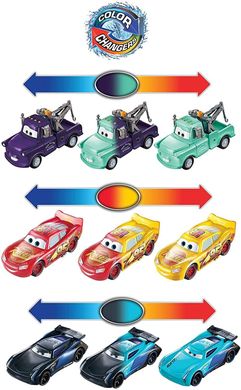 Ігровий набір Mattel Disney and Pixar Cars Color Changers Lightning McQueen, Mater & Jackson Storm (GPB03)