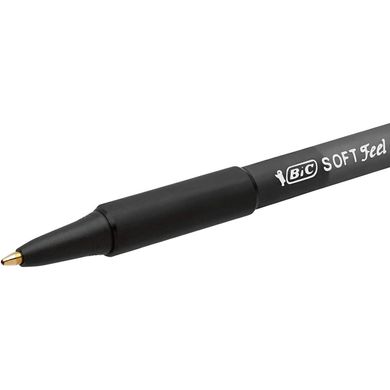 Набір кулькових ручок 12 шт автоматичних BIC Soft Feel, 1 мм. Чорні (SCSF11-Blk) (BICSCSF11BK)