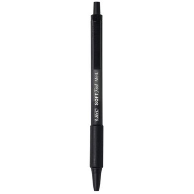 Набір кулькових ручок 12 шт автоматичних BIC Soft Feel, 1 мм. Чорні (SCSF11-Blk) (BICSCSF11BK)