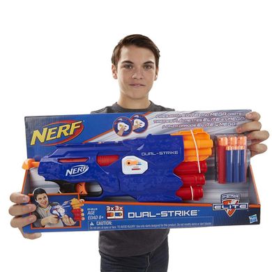 Бластер Nerf N-Strike Elite and Mega DualStrike Blaster Подвійний постріл (B4619)