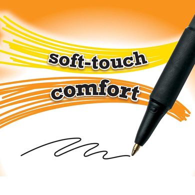 Набор шариковых ручек 12 шт автоматических BIC Soft Feel, 1 мм. Черные (SCSF11-Blk) (BICSCSF11BK)