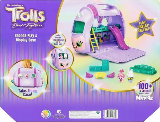 Игровой набор DreamWorks Trolls Band Together Rhonda Play & Display Case с Mineez и кейсом