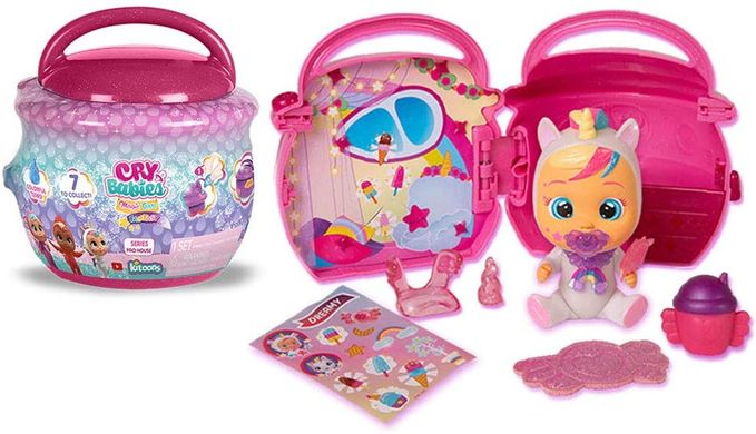 Ігровий набір з пупсом IMC Toys Cry Babies Magic Tears Paci House Плакса з міні будиночком (90309)